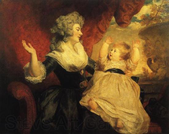 Sir Joshua Reynolds The Duchess of Devonshire and her Daughter Georgiana France oil painting art